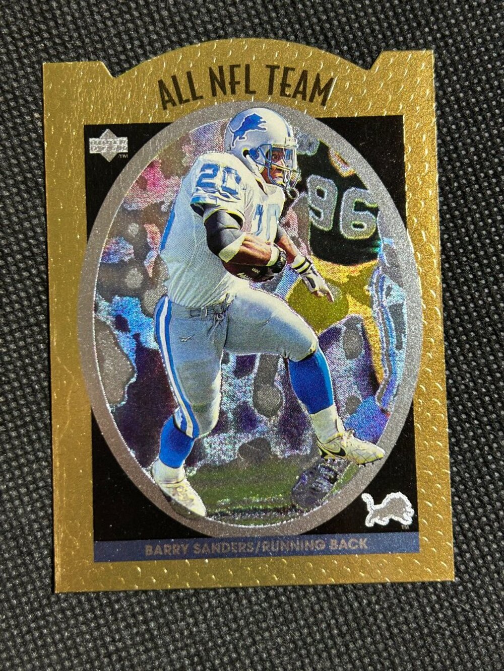 1996 Upper Deck Silver Collection #AN10 Barry Sanders Lions All-NFL Team Die-Cut